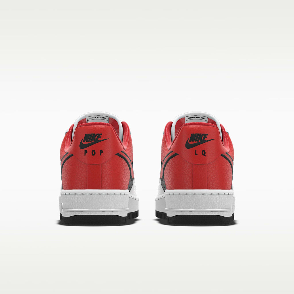 Nike Air Force 1 '07 White Black Red Color-Block Sneakers