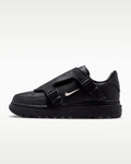 Nike Air Force 1 '07 Black Double Strap Metal Swoosh Sneakers