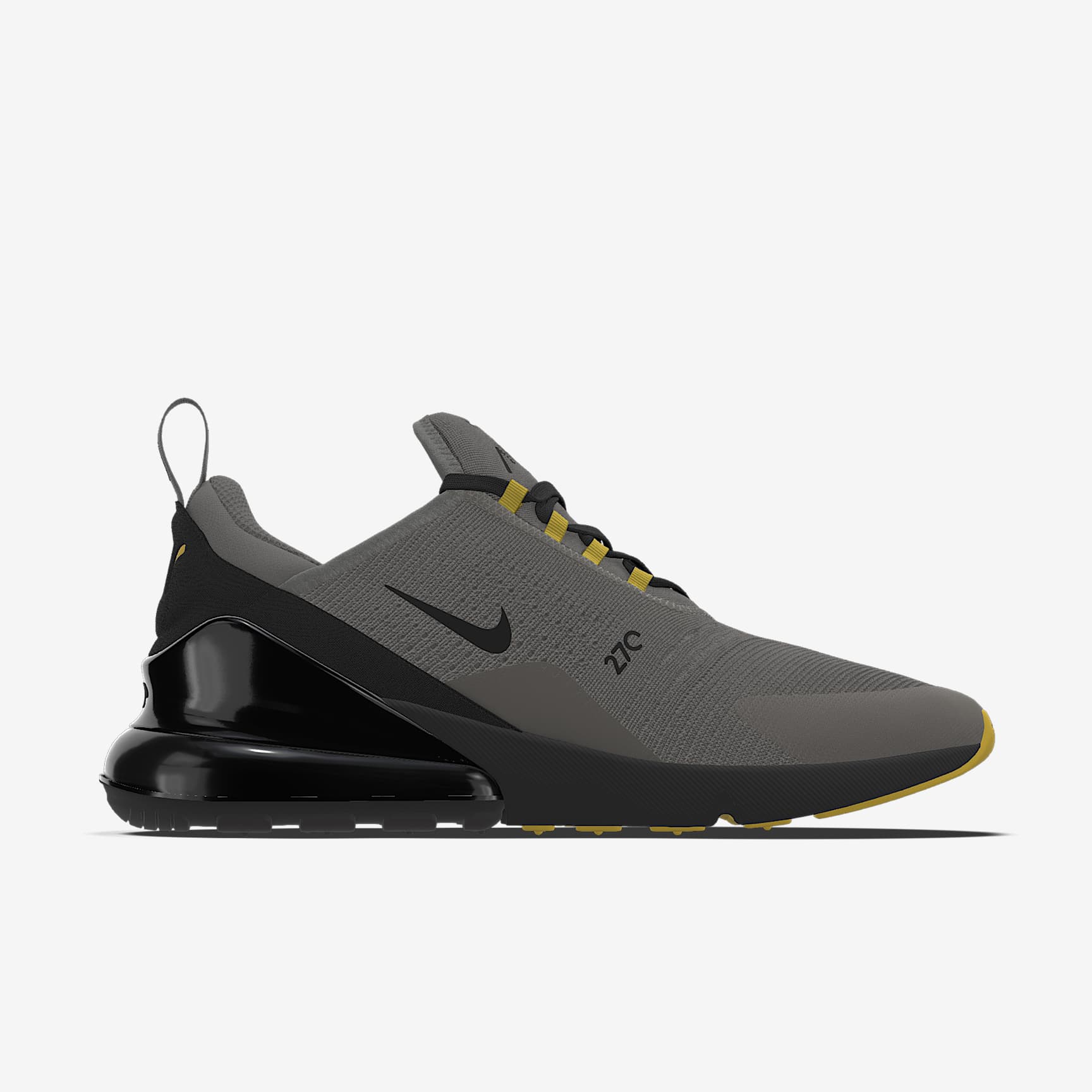 Nike Air Max 270 By You – Grey/Black/Gold Custom Sneaker