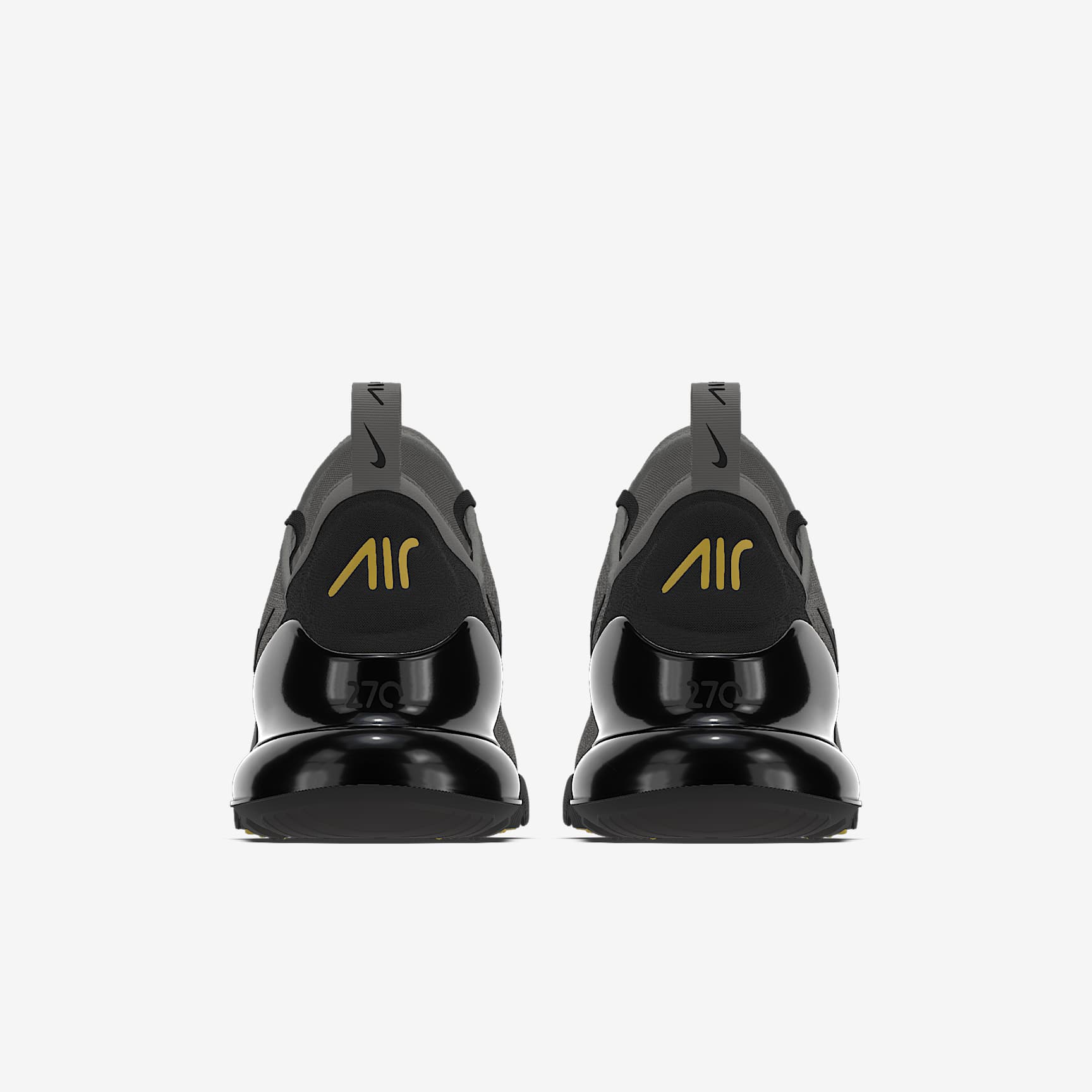 Nike Air Max 270 By You – Grey/Black/Gold Custom Sneaker