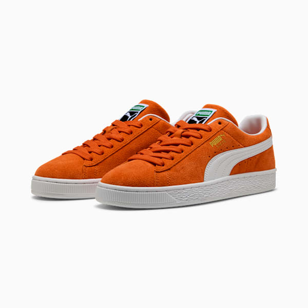 PUMA Suede Classic Orange‑White‑Gold