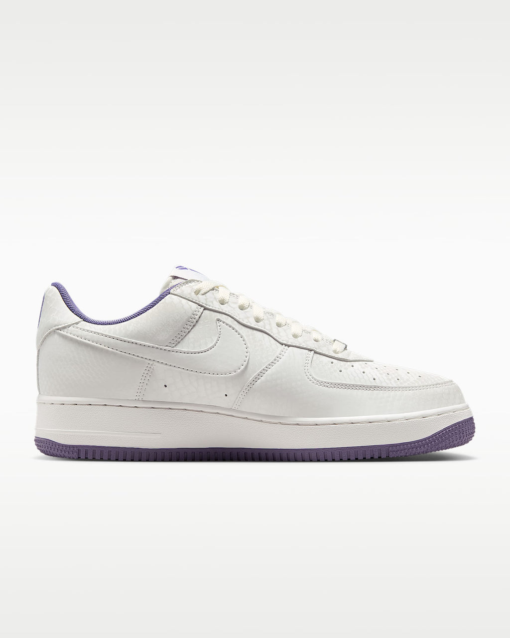Nike Air Force 1 '07 White Purple Kobe Logo Sneakers