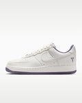 Nike Air Force 1 '07 White Purple Kobe Logo Sneakers