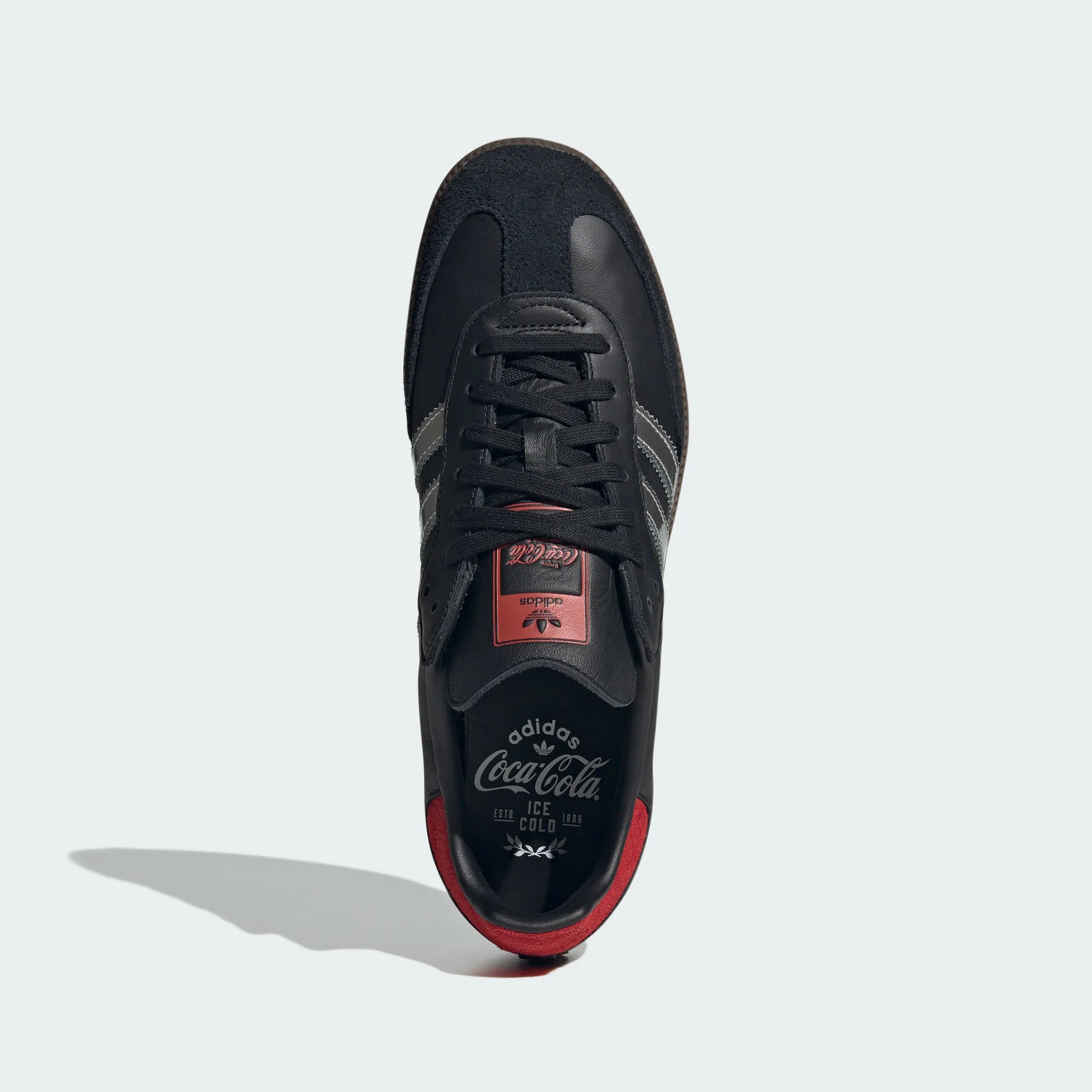 Adidas Originals – Black / Silver / Red Leather Casual Sneakers