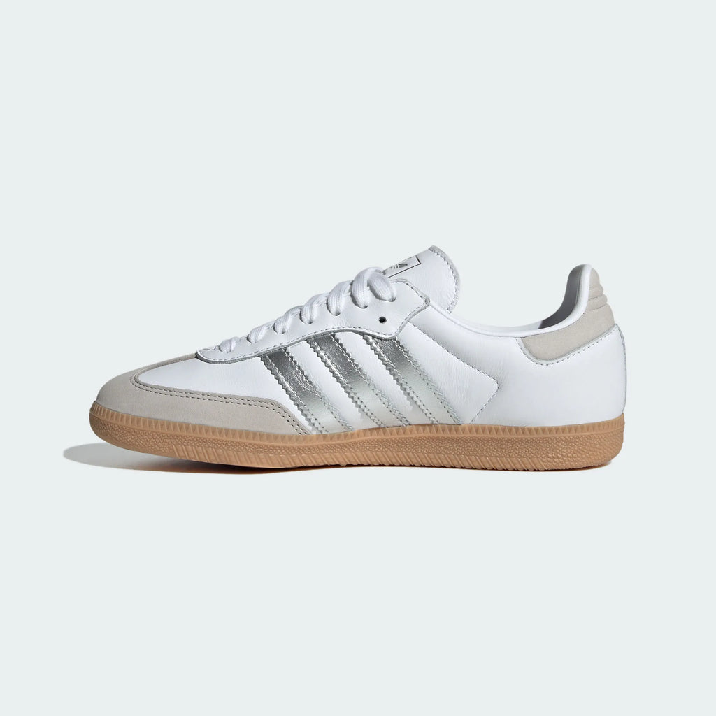 Adidas Originals – White / Silver Leather Casual Sneakers