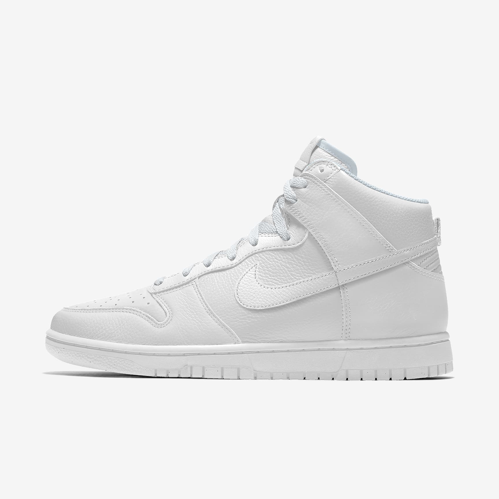Nike Dunk High Triple White Leather Sneakers