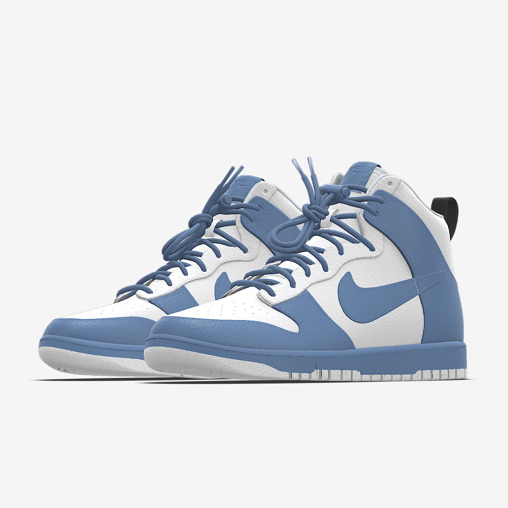 Nike Dunk High White Dusty Blue Color-Block Sneakers