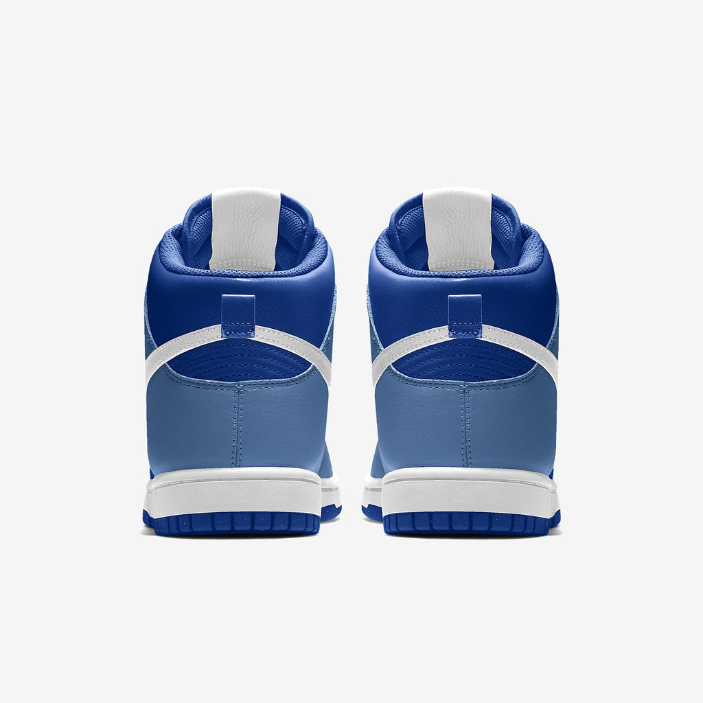 Nike Dunk High Two-Tone Blue White Swoosh Sneakers