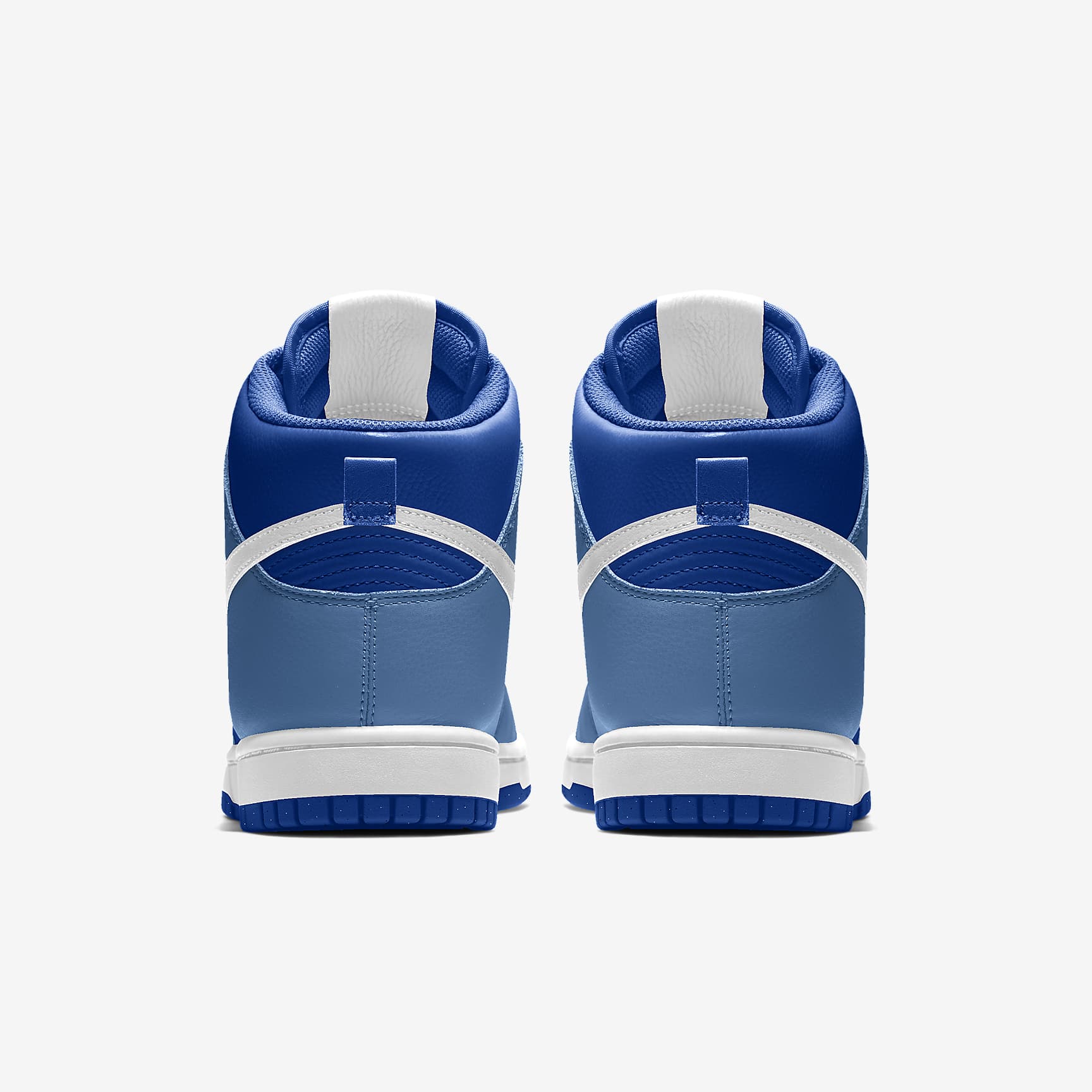 Nike Dunk High Two-Tone Blue White Swoosh Sneakers