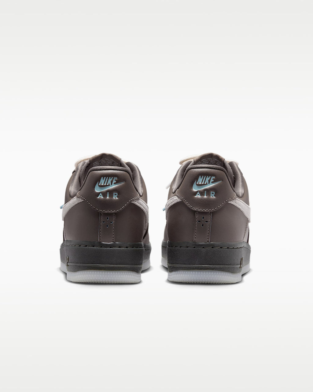 Nike Air Force 1 '07 Dark Brown Grey Suede Multi-Laces Sneakers
