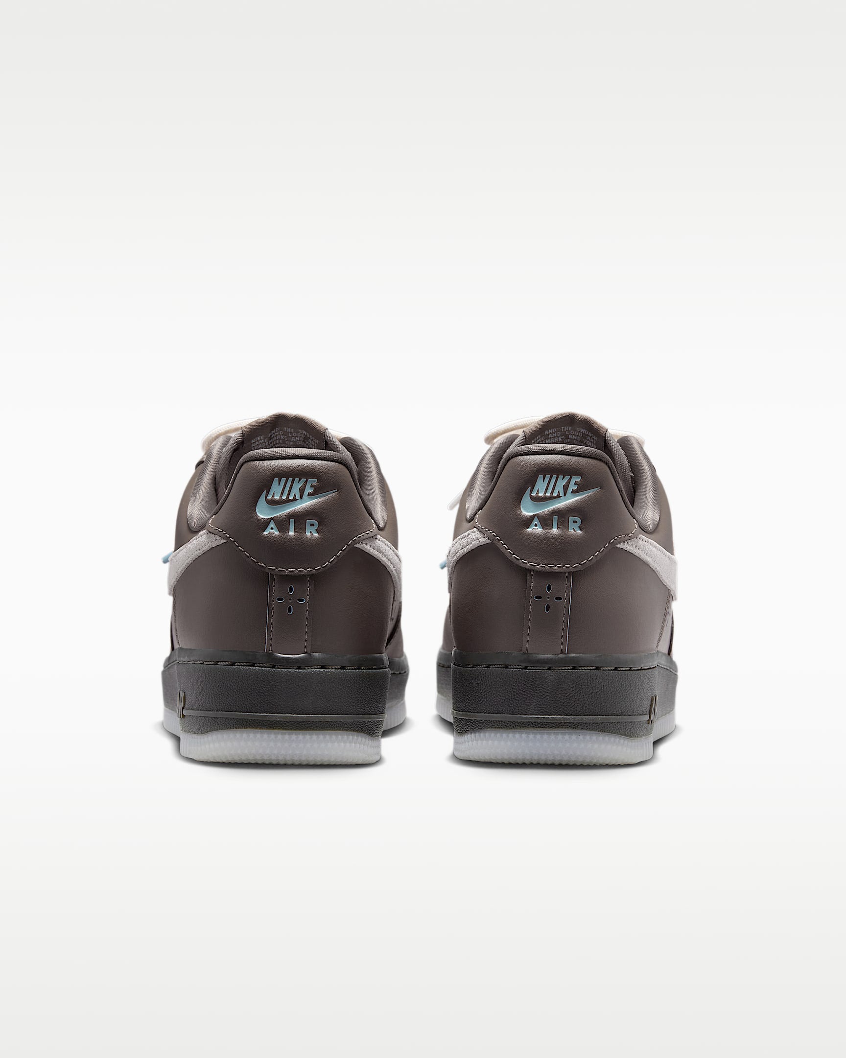 Nike Air Force 1 '07 Dark Brown Grey Suede Multi-Laces Sneakers