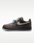 Nike Air Force 1 '07 Dark Brown Grey Suede Multi-Laces Sneakers