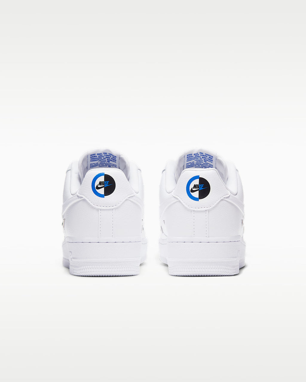 Nike Air Force 1 '07 White Multi-Metal Mini Swoosh Sneakers