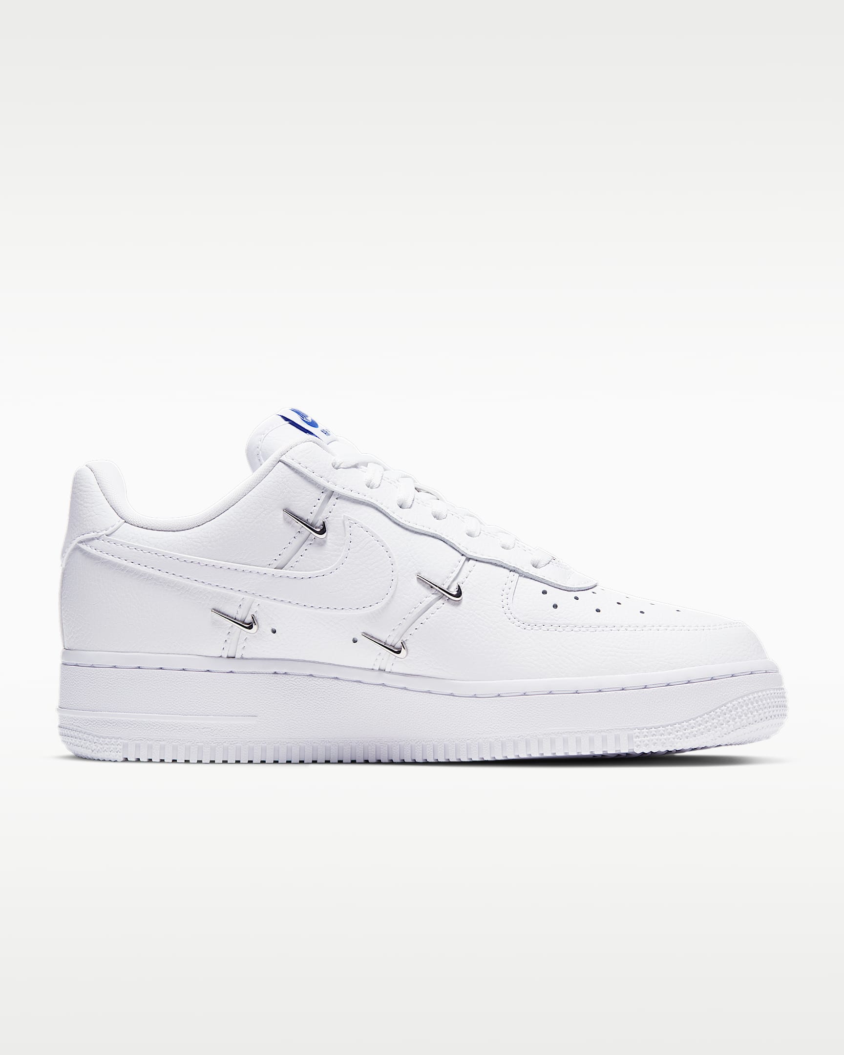 Nike Air Force 1 '07 White Multi-Metal Mini Swoosh Sneakers