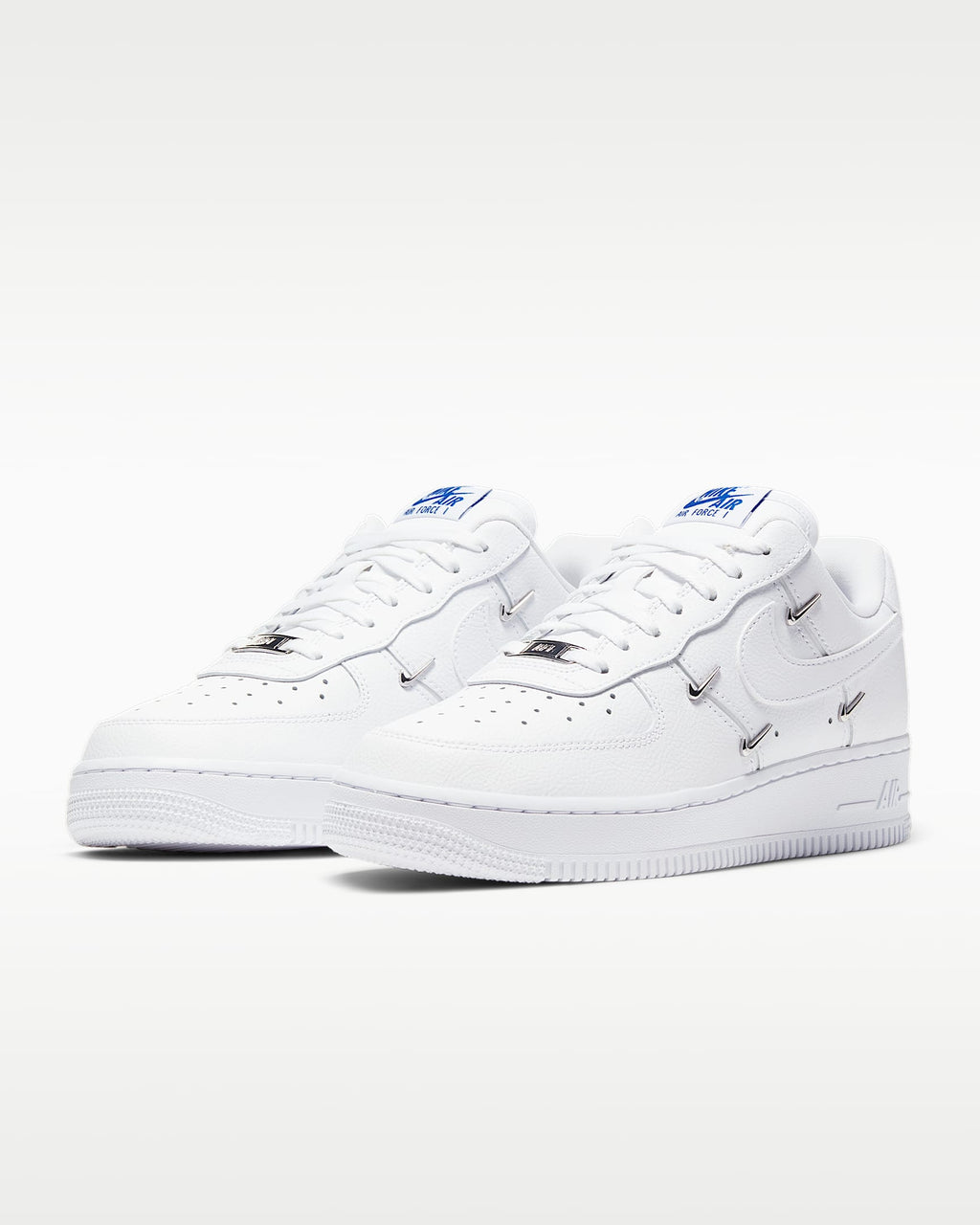 Nike Air Force 1 '07 White Multi-Metal Mini Swoosh Sneakers
