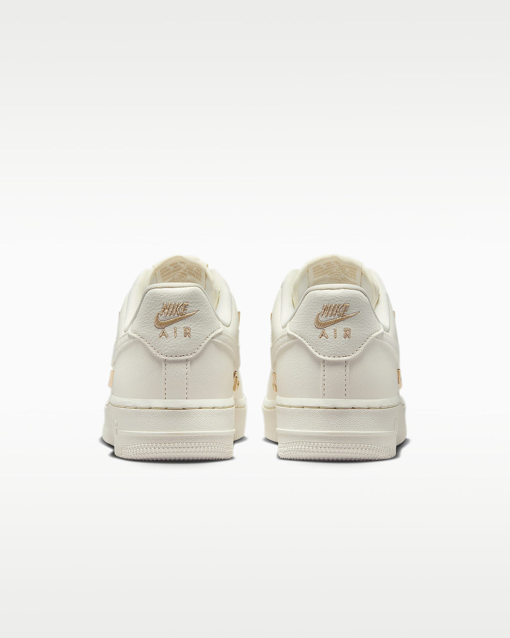 Nike Air Force 1 '07 Sail Gold Mini Swoosh Charms Sneakers
