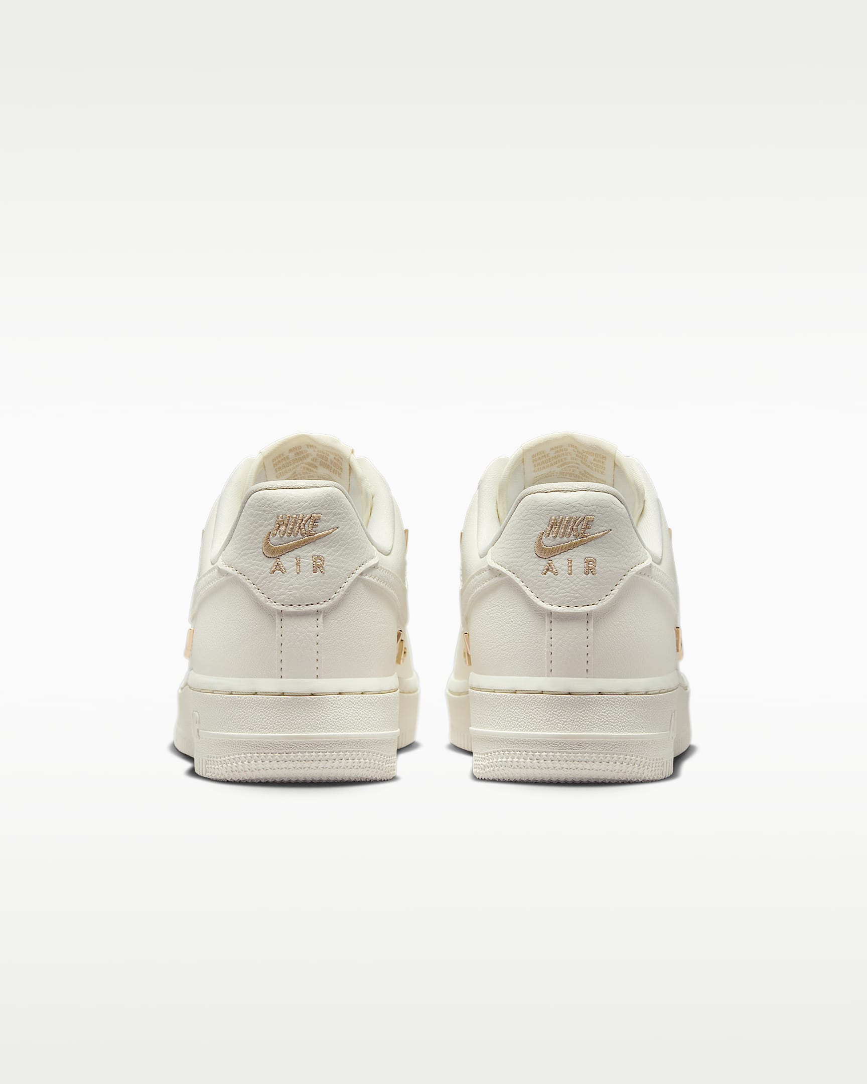 Nike Air Force 1 '07 Sail Gold Mini Swoosh Charms Sneakers