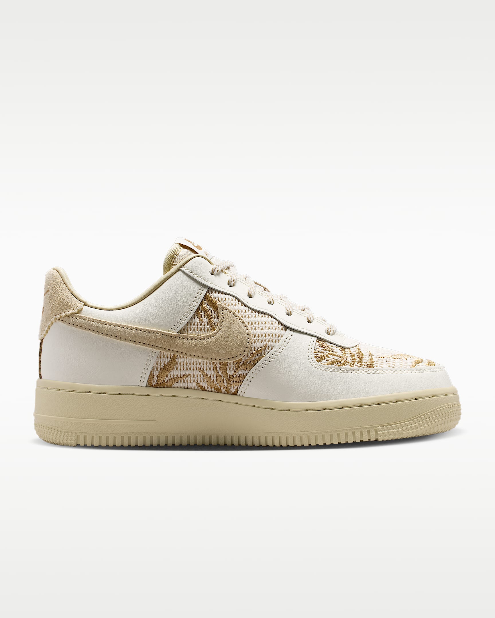 Nike Air Force 1 '07 Sail Beige Woven Embroidery Sneakers