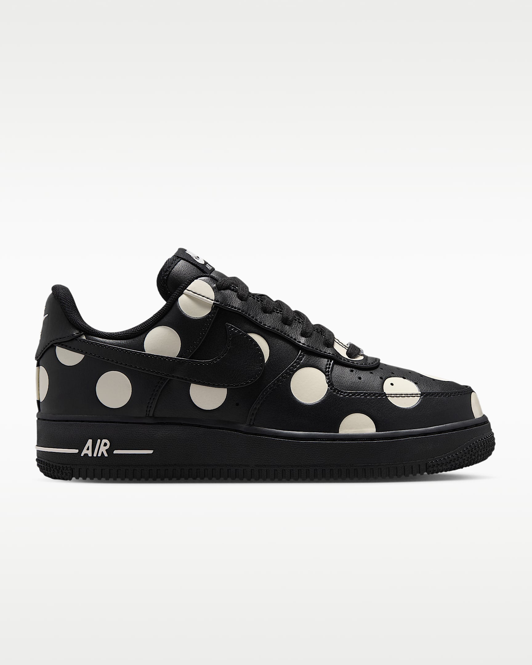 Nike Air Force 1 '07 Black White Polka Dot Sneakers