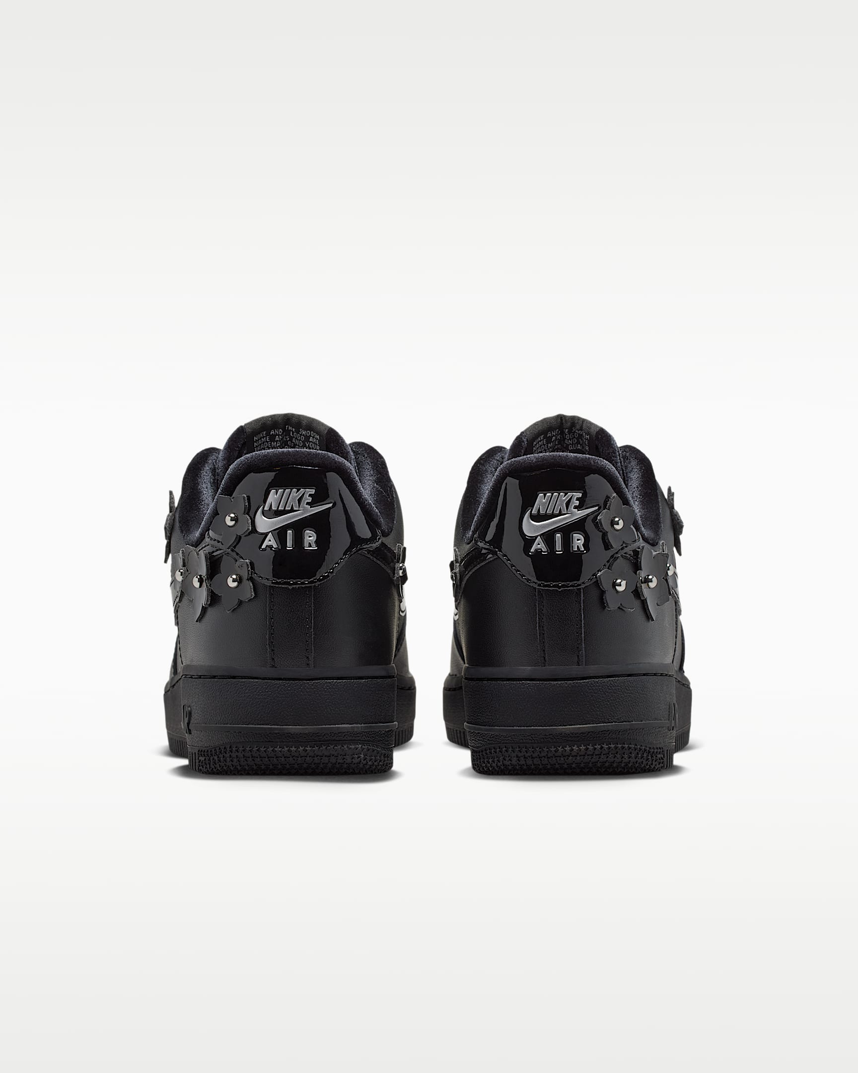 Nike Air Force 1 '07 Black 3D Floral Ornament Sneakers