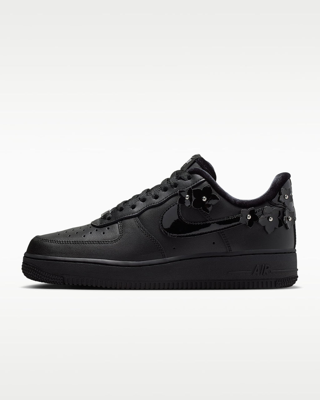 Nike Air Force 1 '07 Black 3D Floral Ornament Sneakers