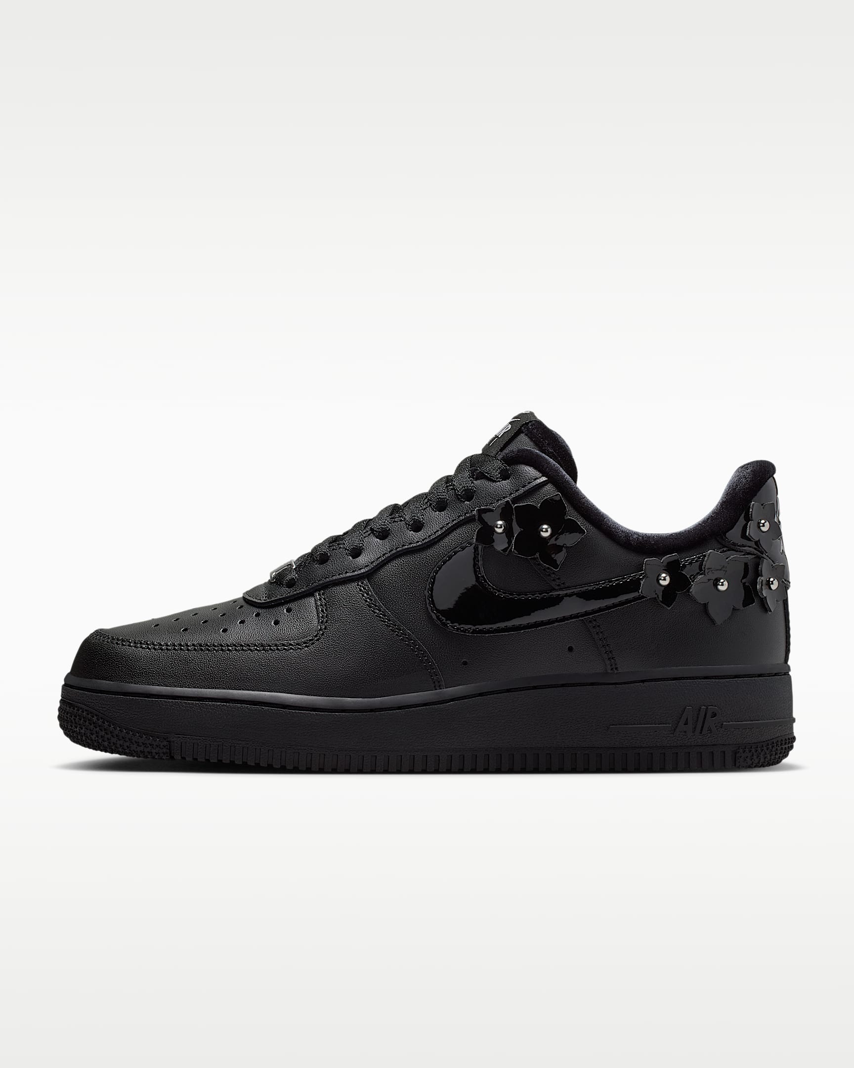 Nike Air Force 1 '07 Black 3D Floral Ornament Sneakers
