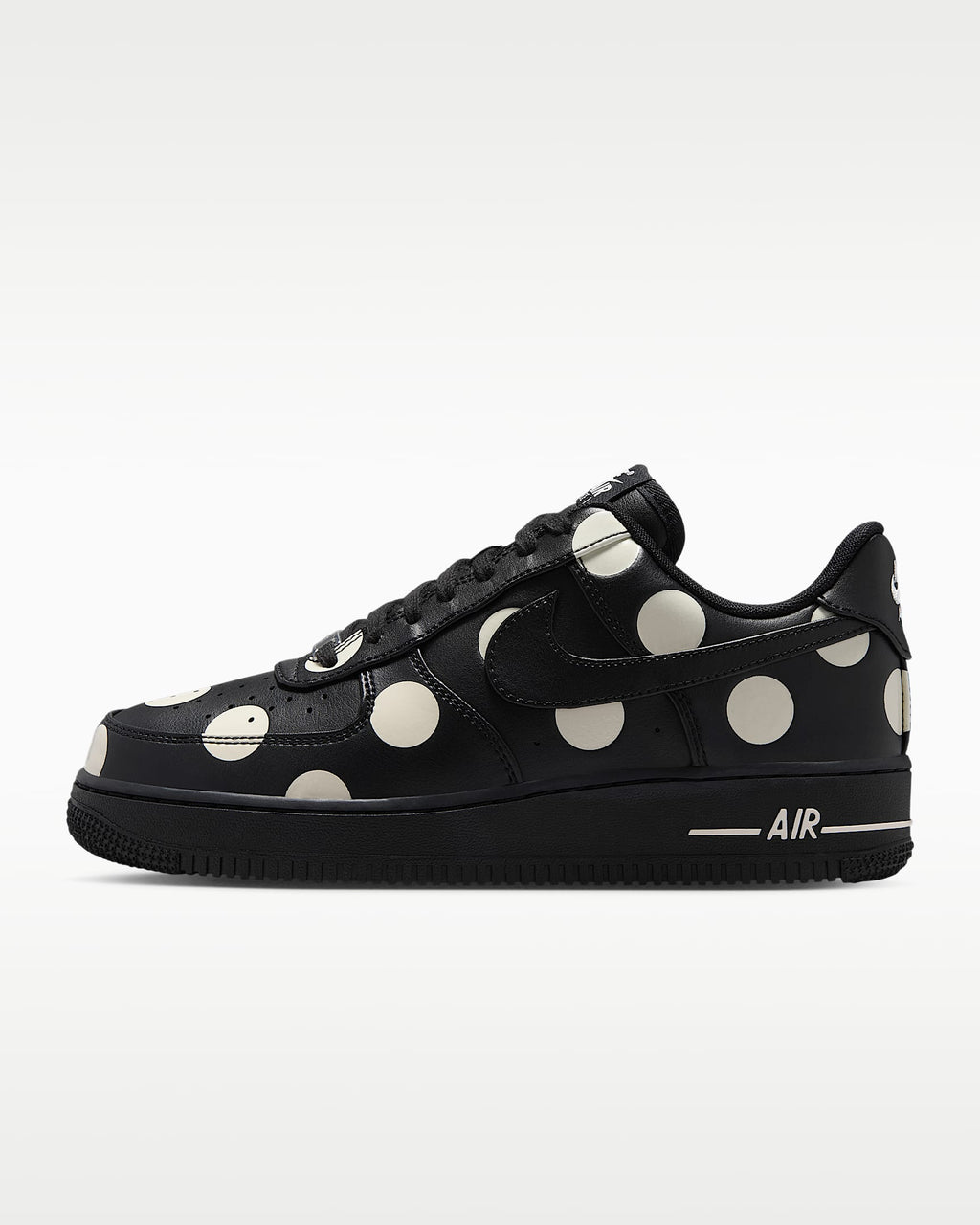 Nike Air Force 1 '07 Black White Polka Dot Sneakers
