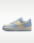 Nike Air Force 1 '07 Light Blue Cream Mini Swoosh Sneakers