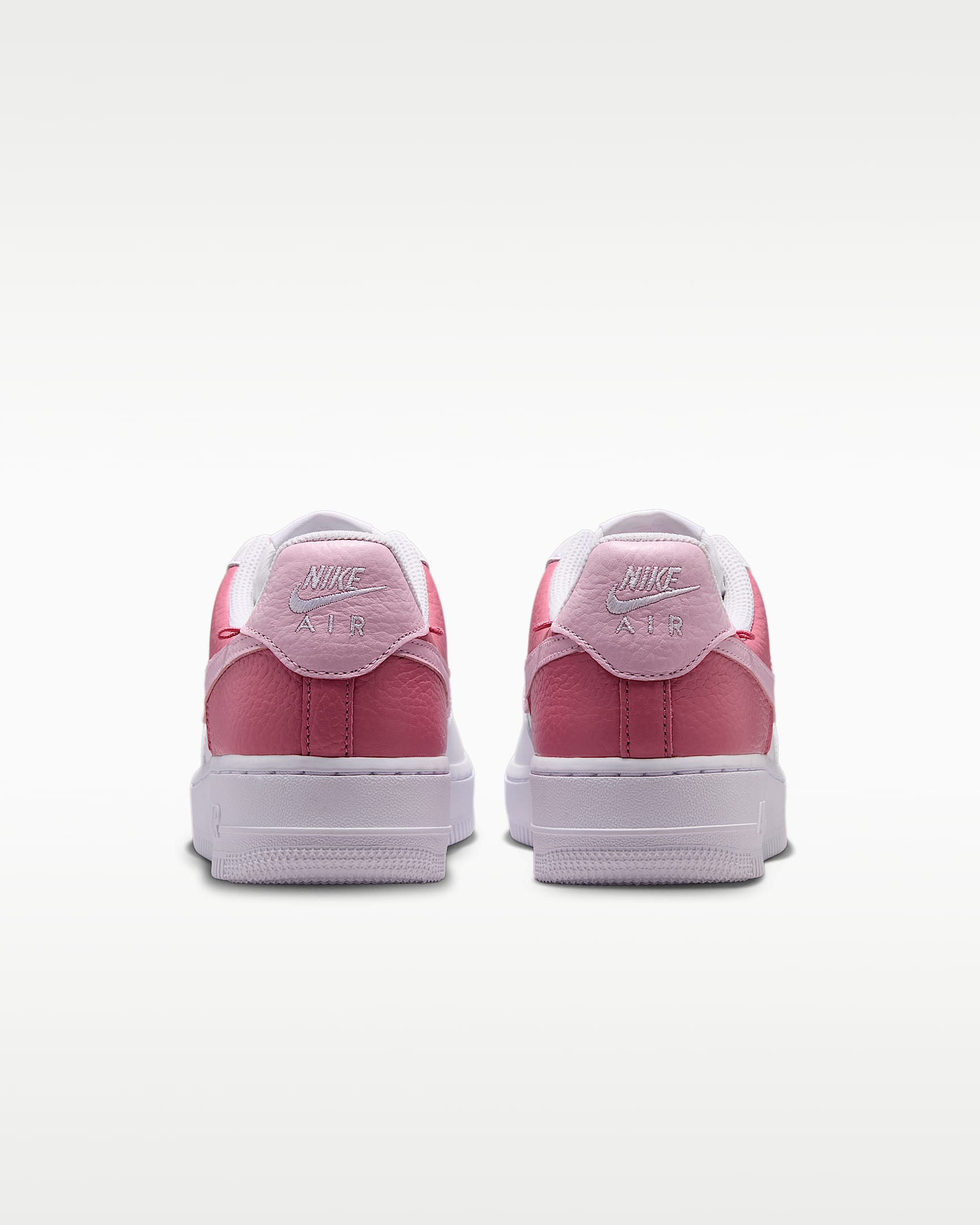 Nike Air Force 1 '07 White Two-Tone Pink Color-Block Sneakers