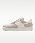 Nike Air Force 1 '07 Beige Cream Mini Gold Swoosh Sneakers