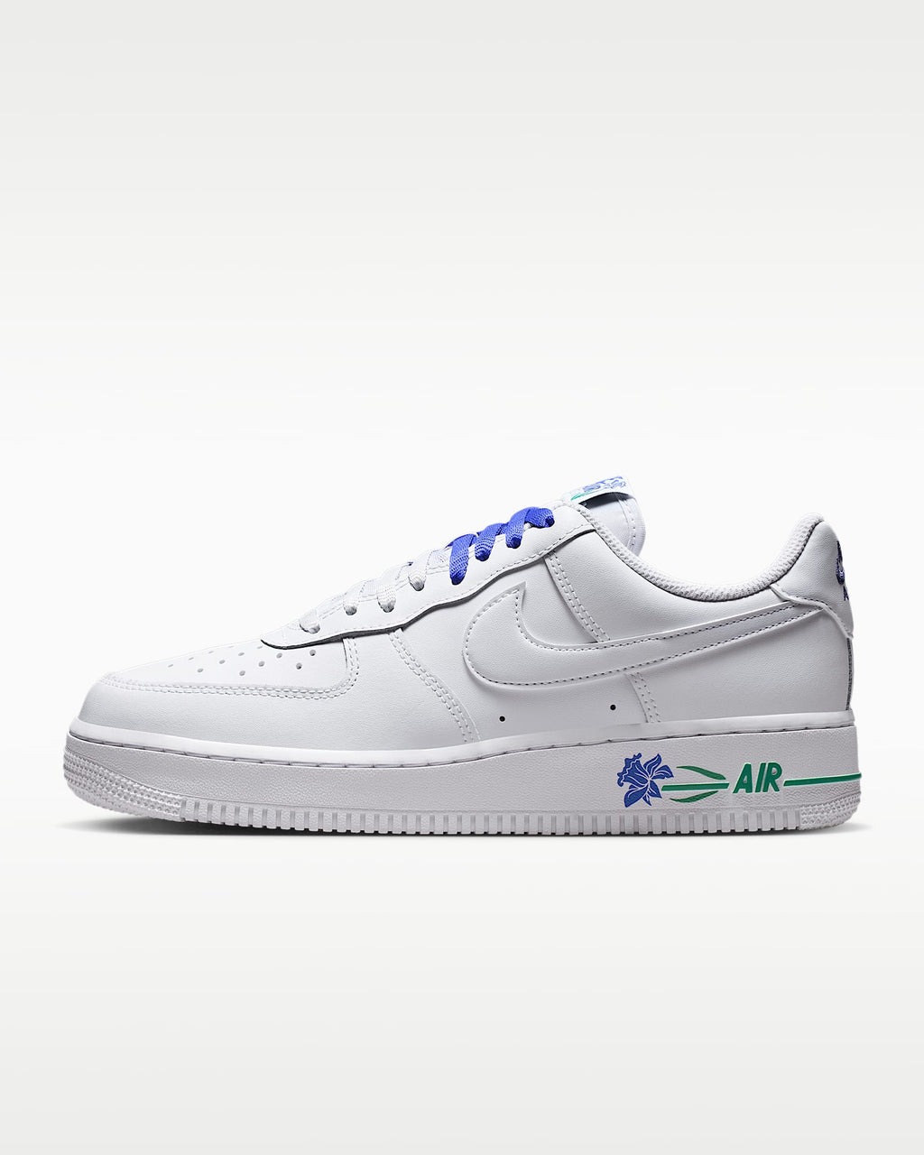 Nike Air Force 1 '07 White Blue Flower Print Sneakers
