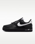 Nike Air Force 1 '07 Black Satin White Swoosh Sneakers