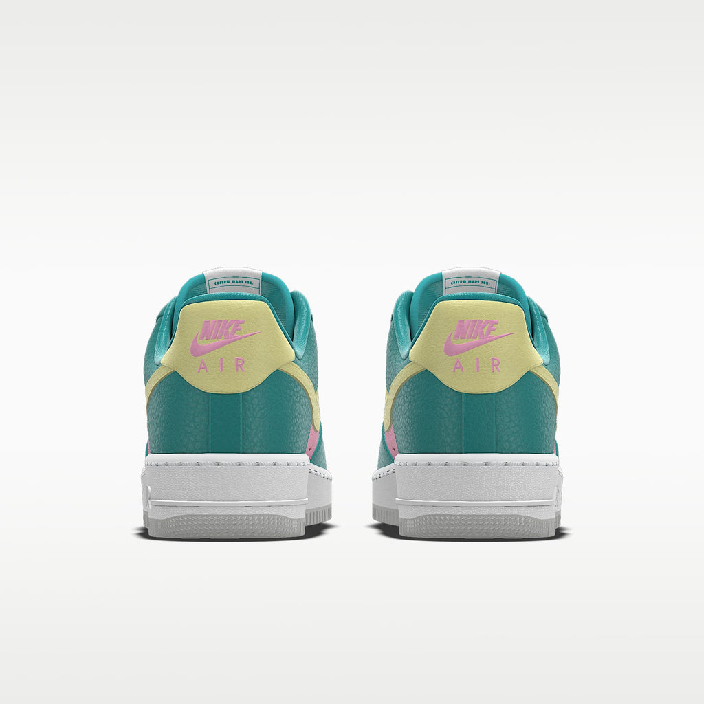 Nike Air Force 1 '07 Teal Pink Pale Yellow Multi-Color Block Sneakers