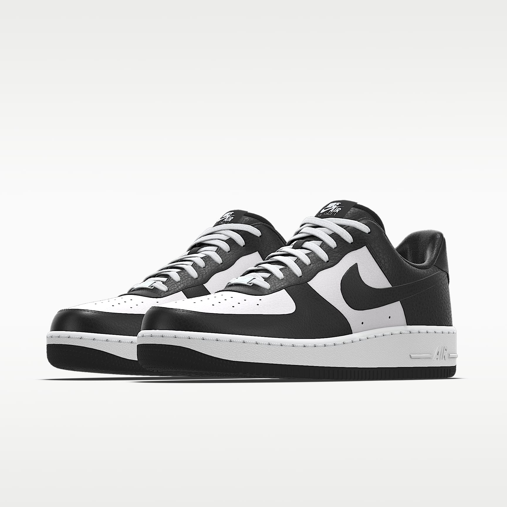Nike Air Force 1 '07 Black White Panda Color-Block Sneakers