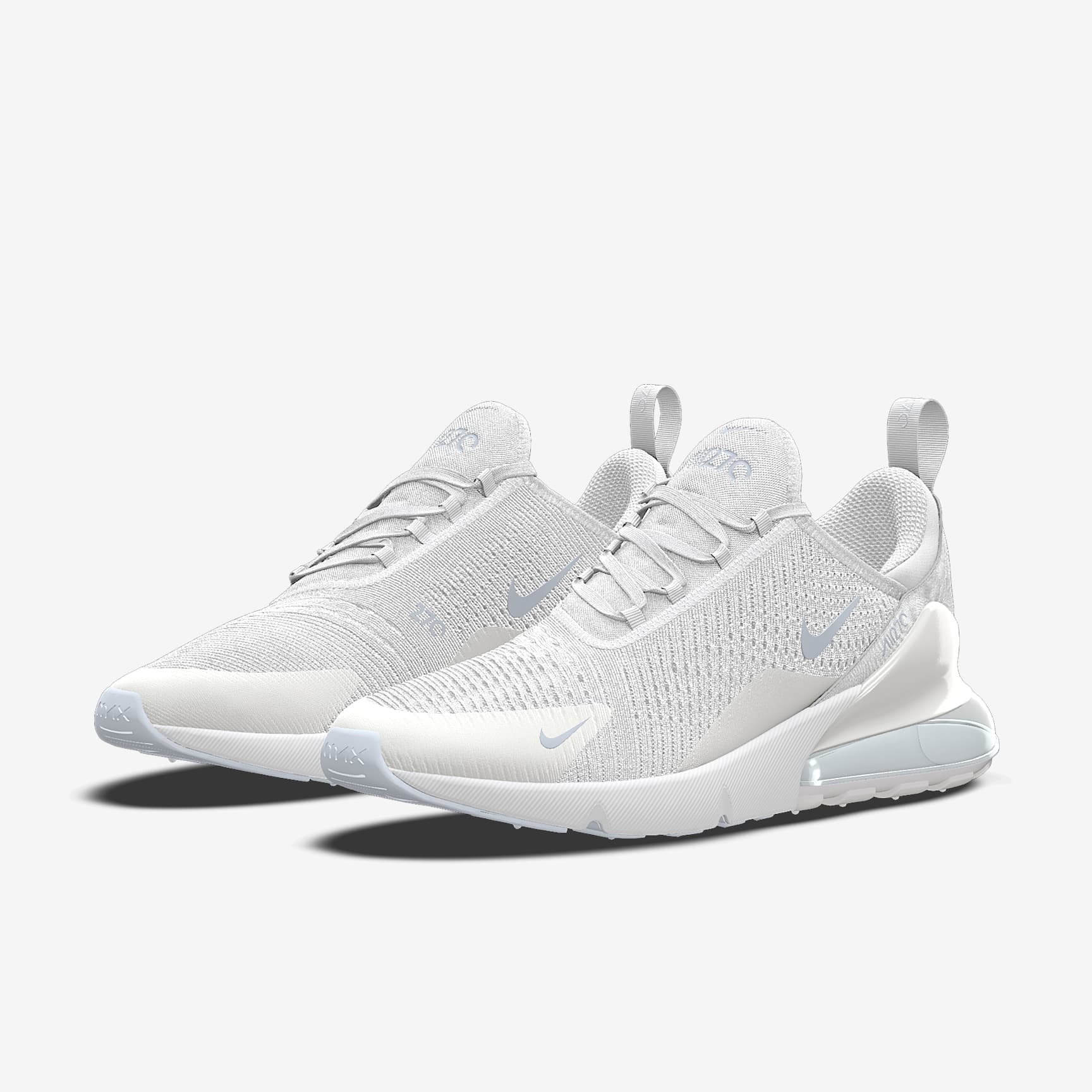 Nike Air Max 270 By You – Off-White/Silver Custom Sneaker