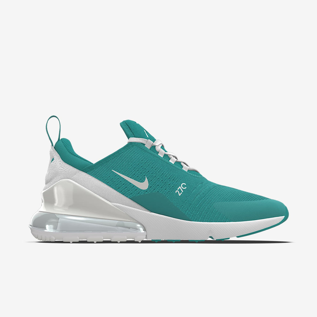Nike Air Max 270 By You – Teal/White/Silver Custom Sneaker