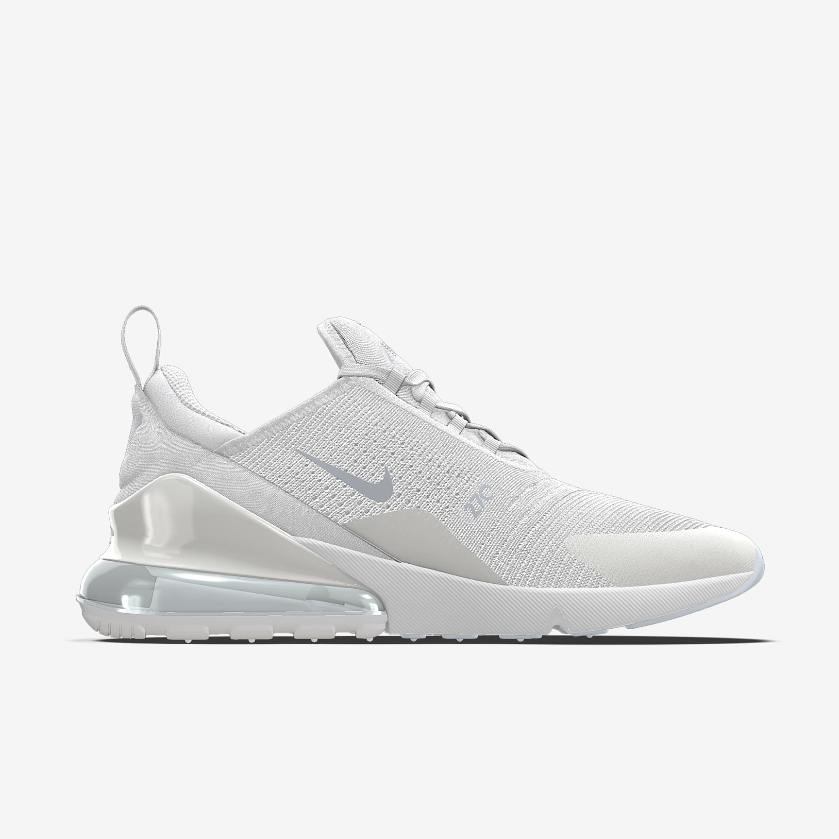 Nike Air Max 270 By You – Off-White/Silver Custom Sneaker