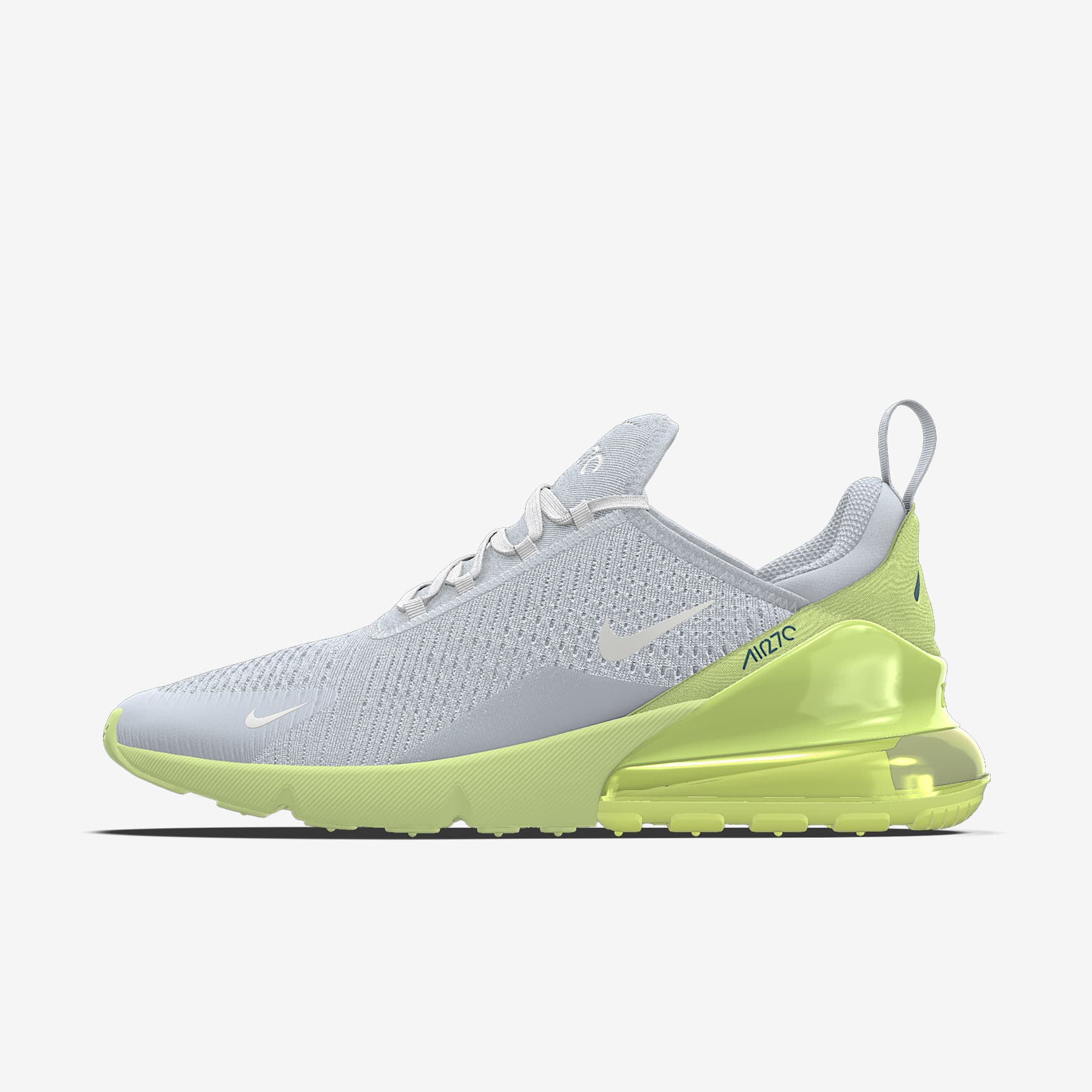 Nike Air Max 270 By You – Light Grey/Lime Green Custom Sneaker