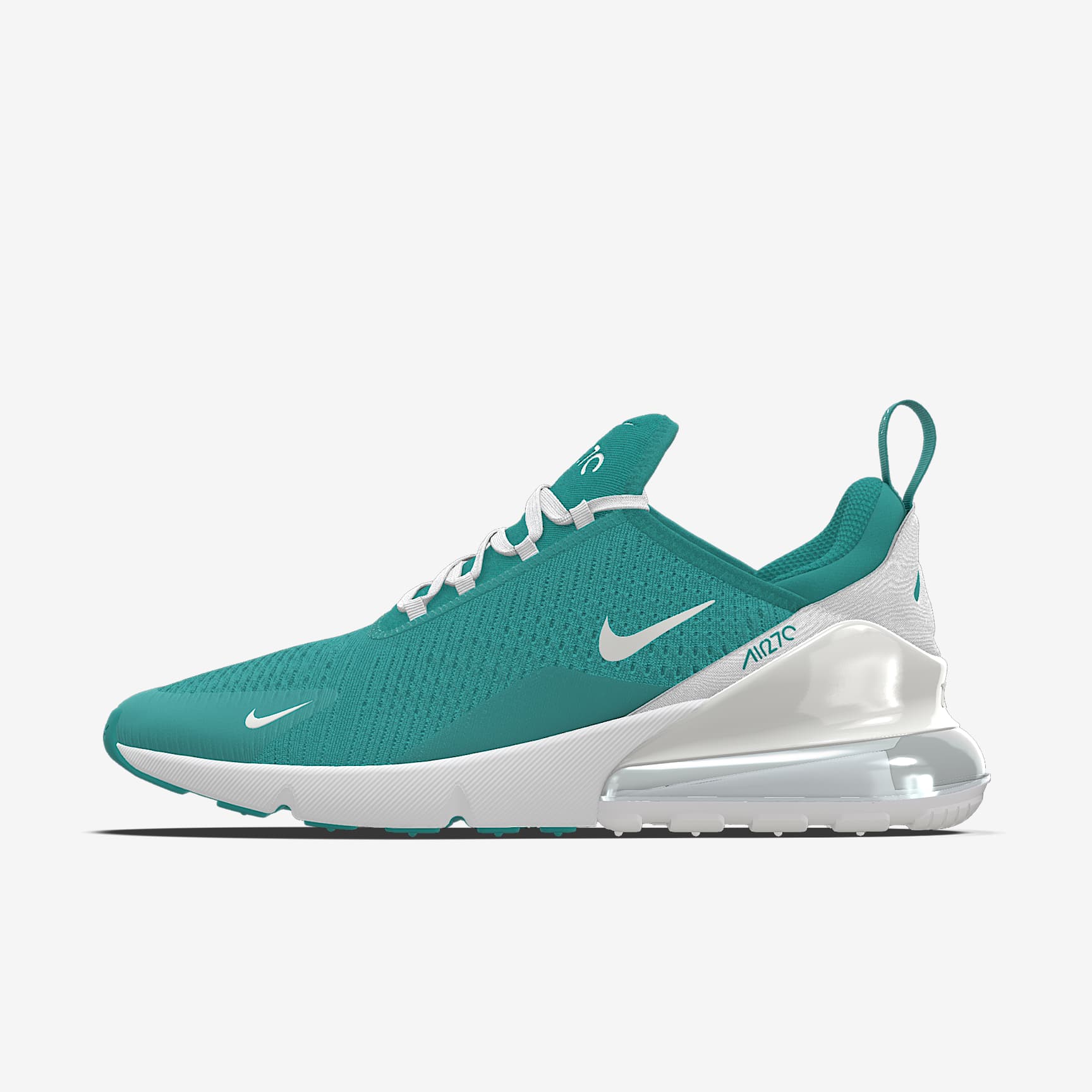 Nike Air Max 270 By You – Teal/White/Silver Custom Sneaker
