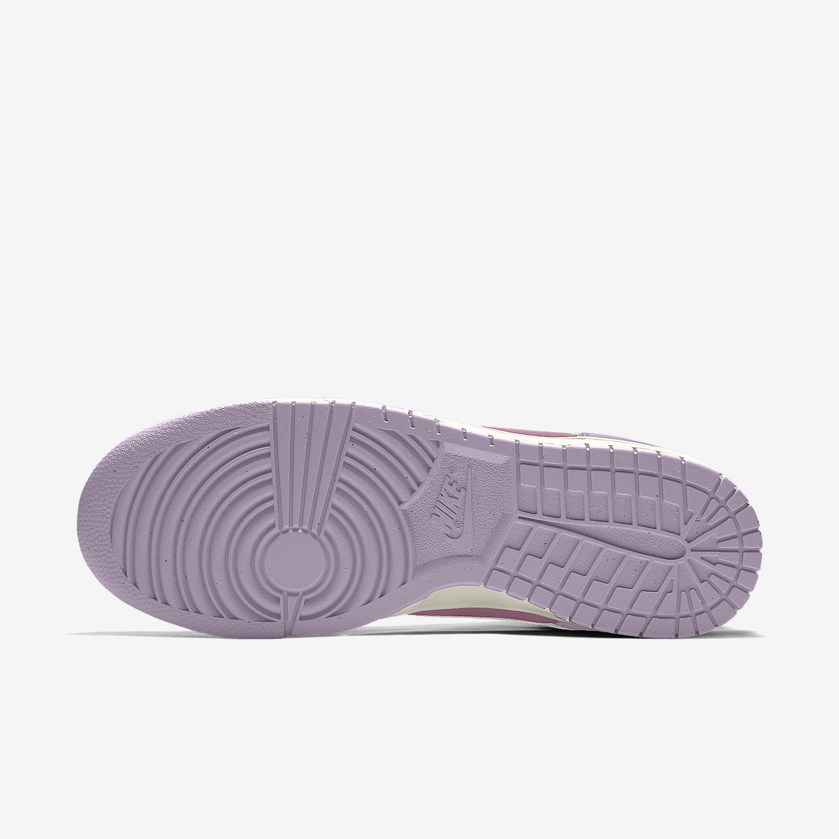 Nike Dunk High Two-Tone Lavender Purple Cream Swoosh Sneakers