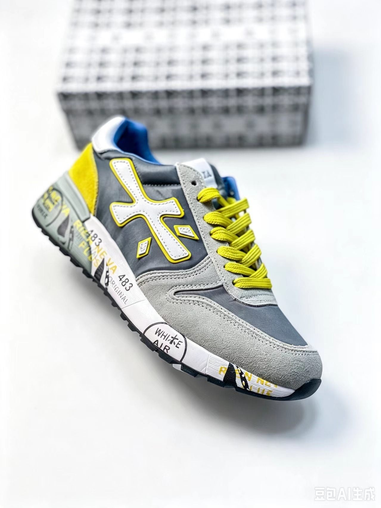 Premiata LANDER 483 Low-Top Sneakers | Union Jack Detail | EU 37–45