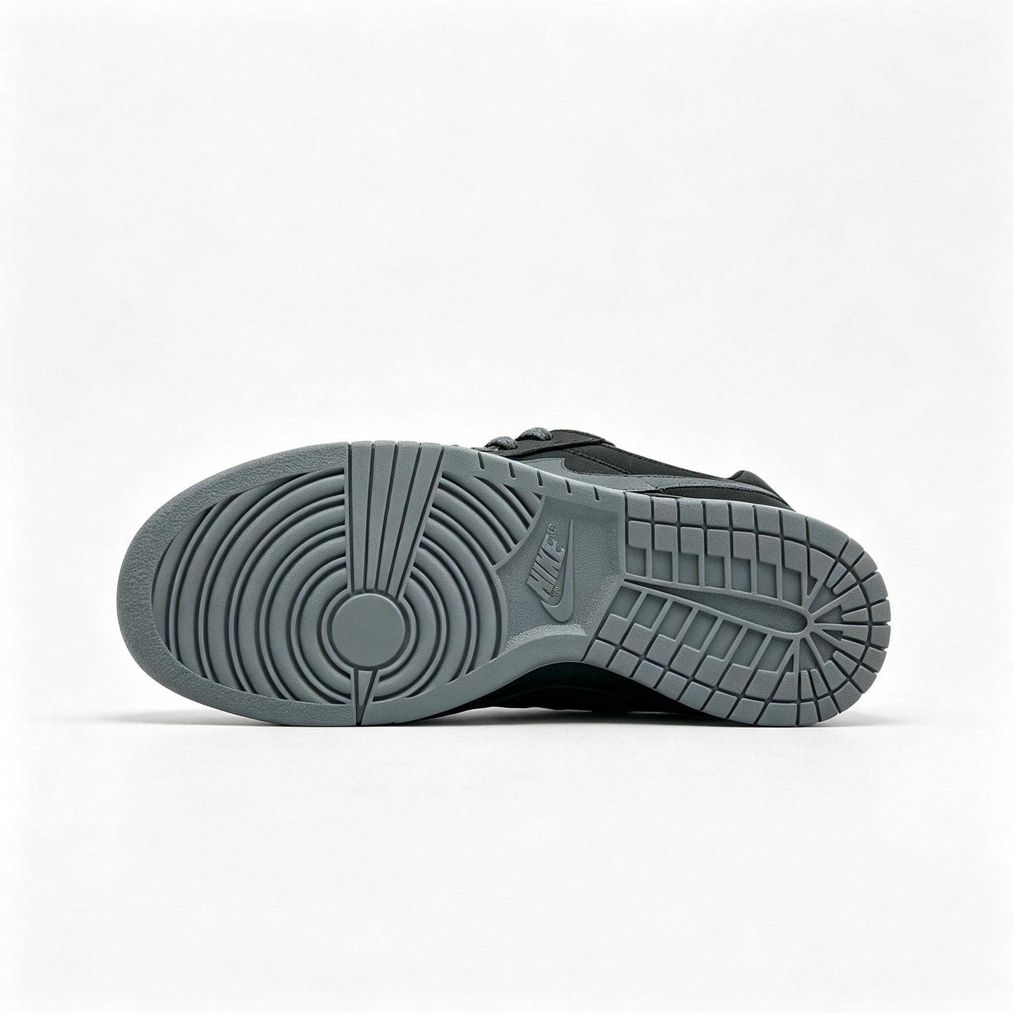 Nike Dunk Low 'Charcoal & Black' – Custom Printed Suede Sneakers