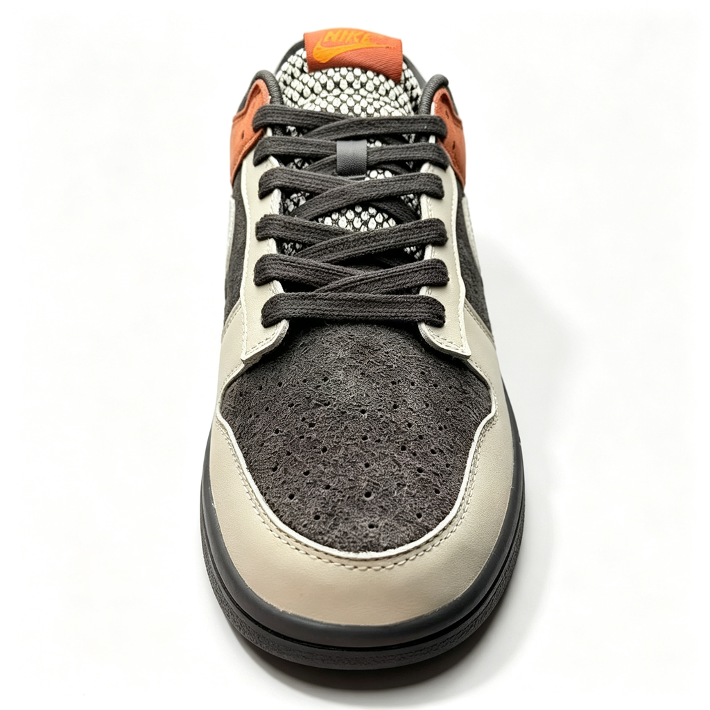 Nike Dunk Low 'Dark Grey / Burnt Orange' — Suede & Dark Gum Sneakers