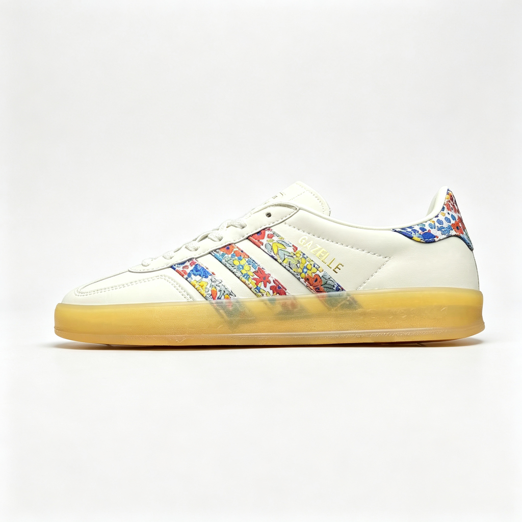 adidas Originals Gazelle Indoor – Women's Off-White Floral Print / Gum