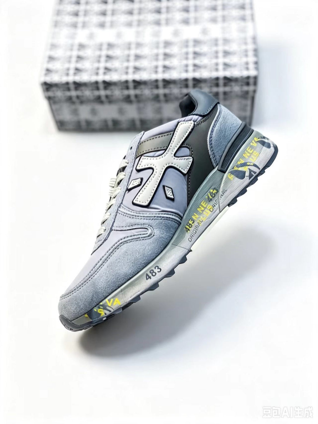 Premiata LANDER 483 Low-Top Sneakers | Union Jack Detail | EU 37–45