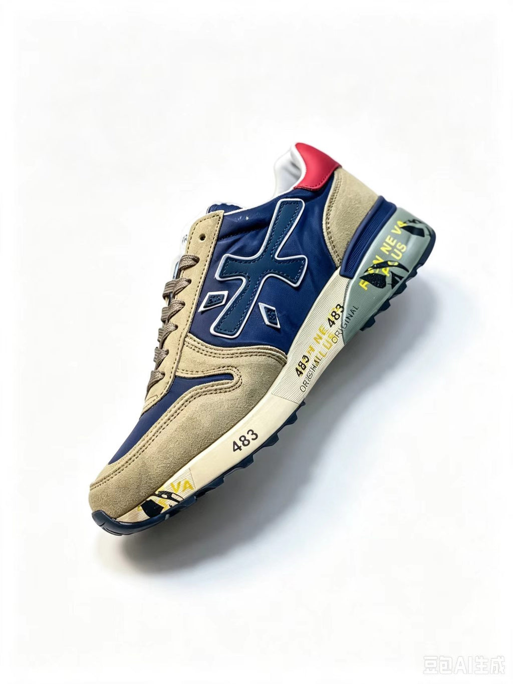 Premiata LANDER 483 Low-Top Sneakers | Union Jack Detail | EU 37–45