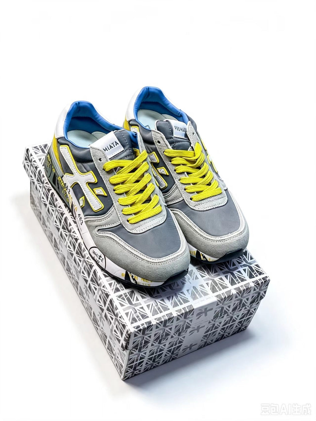 Premiata LANDER 483 Low-Top Sneakers | Union Jack Detail | EU 37–45