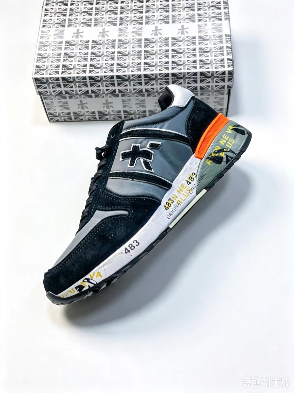 Premiata LANDER 483 Low-Top Sneakers | Union Jack Detail | EU 37–45