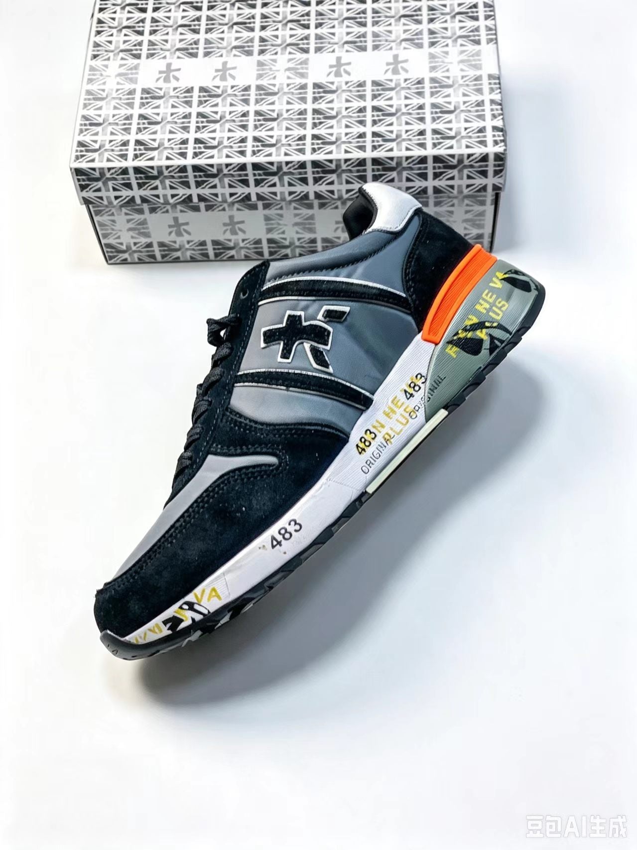 Premiata LANDER 483 Low-Top Sneakers | Union Jack Detail | EU 37–45