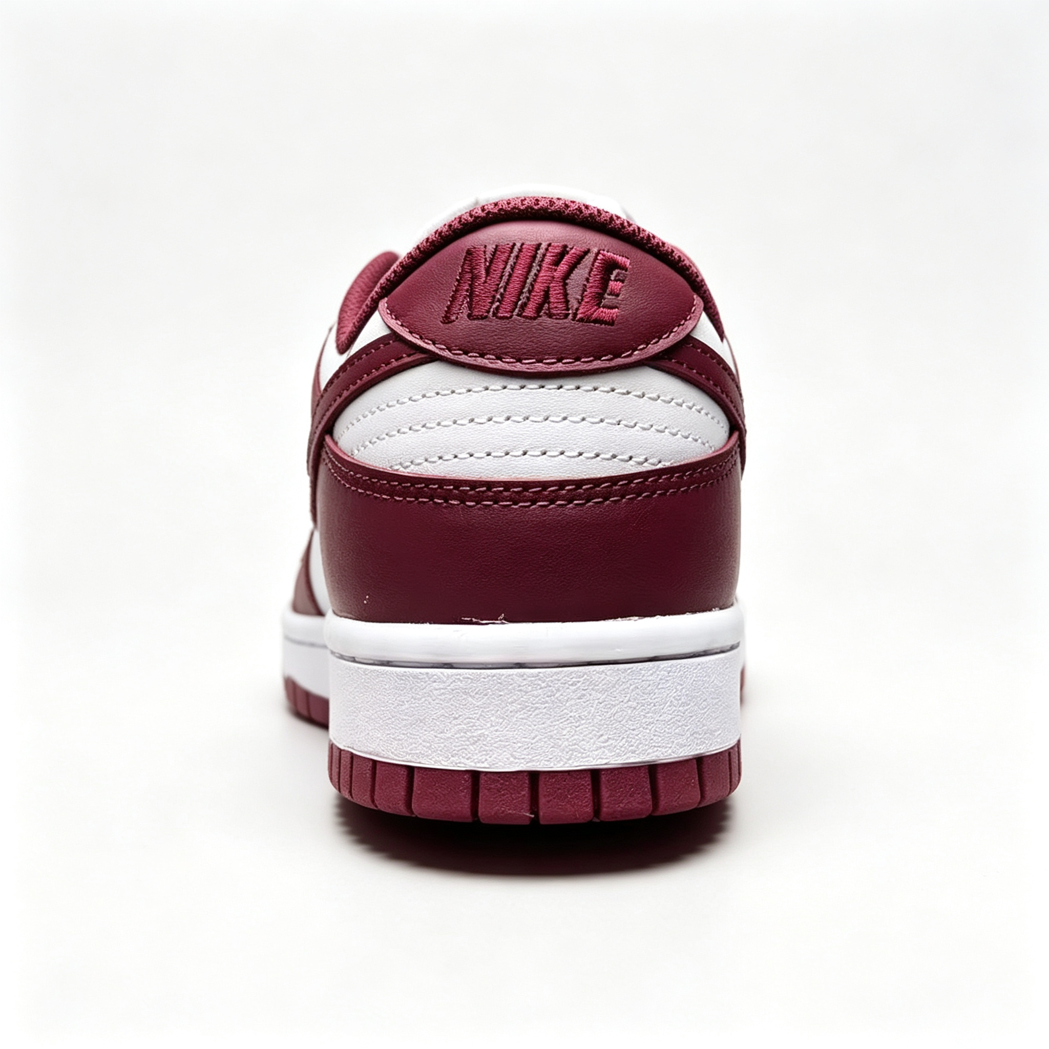 Nike Dunk Low 'White / Burgundy' — Premium Leather Sneakers